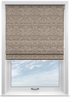 William Morris At Home Strawberry Thief, Woven Limestone - Twist&Fit Roman Blind